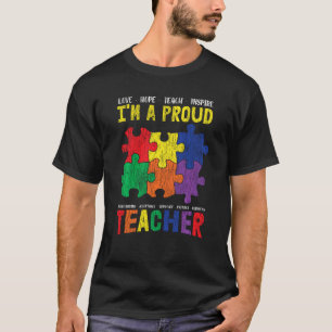 I'm A Proud Teacher Students Autistic Kids Autism T-Shirt