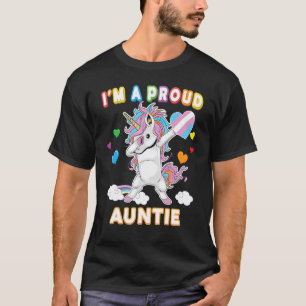 I'm A Proud Transgender Auntie Lgbt Pride Dabbing  T-Shirt