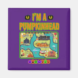 I'm a Pumpkin Head Magnet with Map