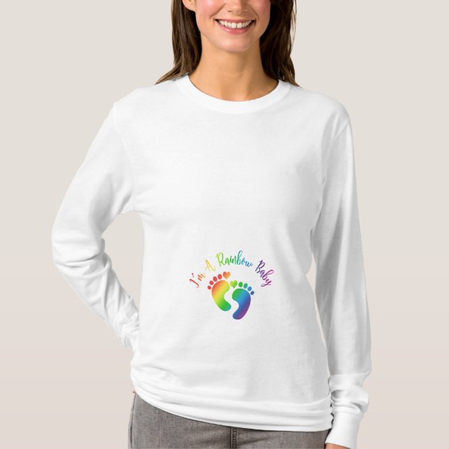 I'm A Rainbow Baby Maternity Long Sleeve Shirt (Front)