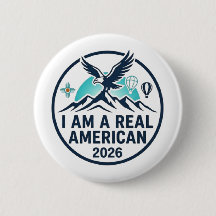 im a real american buttons  end patches