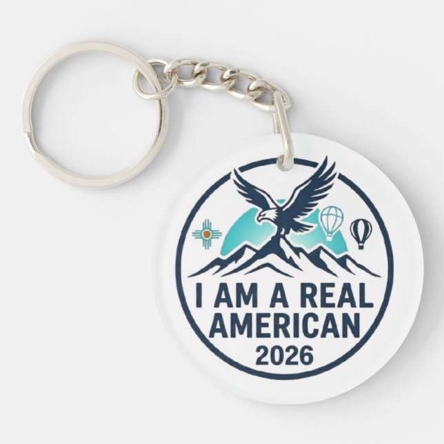 IM A REAL AMERICAN KEYCHAINS END LANYRDS (Front)