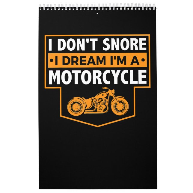 Im A Real Motorcyclist Gift For Motorcycle Lovers. Calendar (Cover)