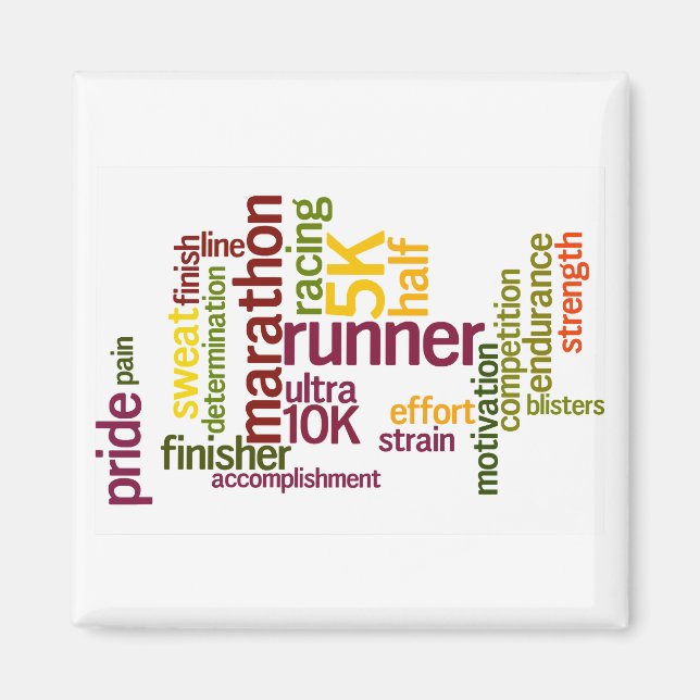 I'm a Runner Words Magnet (Front)