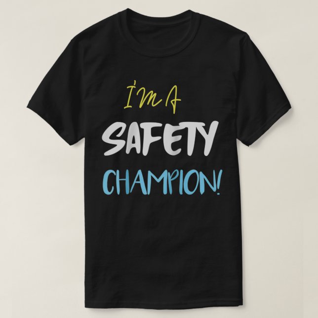 I'm a Safety Champion - Safety Slogan Raglan Baseb T-Shirt (Design Front)