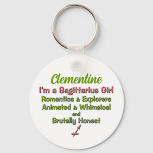 I'm a Sagittarius Girl Personalized Keychain