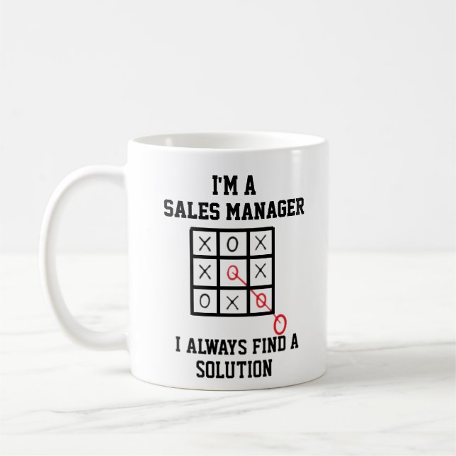 Im A Sales Manager I Always Find A Solution Mug (Left)