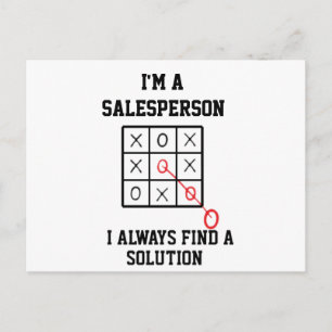 Im A Salesperson I Always Find A Solution  Postcard