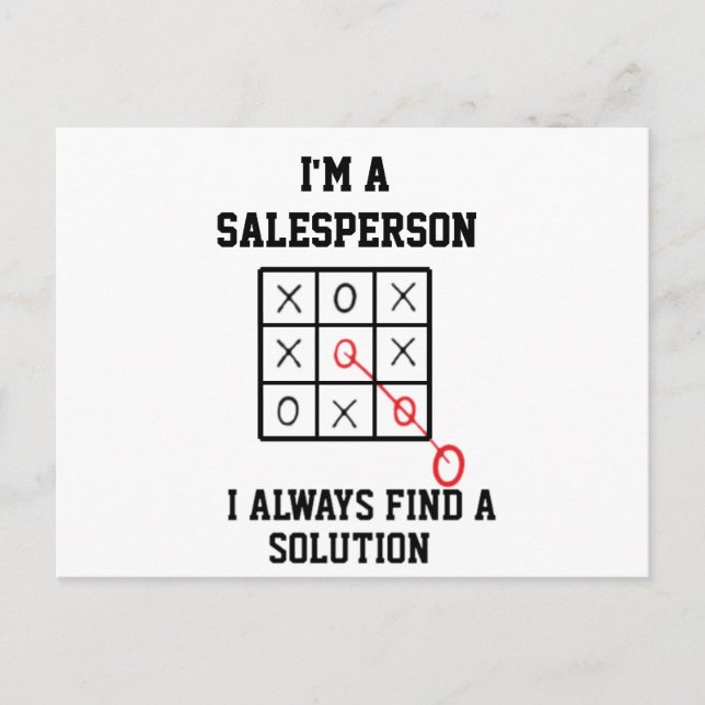 Im A Salesperson I Always Find A Solution  Postcard (Front)