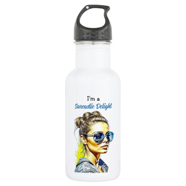 I'm a Sarcastic Delight | Funny Humour 532 Ml Water Bottle (Front)