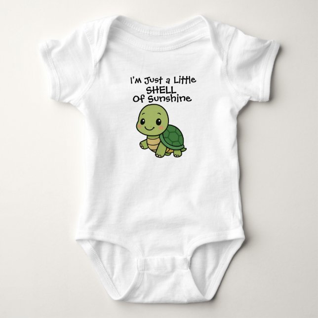 I'm A Shell Of Sunshine Baby Bodysuit (Front)