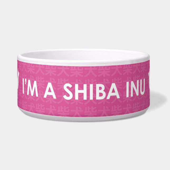 I'm A Shiba Inu Pink Bowl (Front)