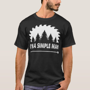 Im a simple man doughnut party pirate ecavator boy T-Shirt
