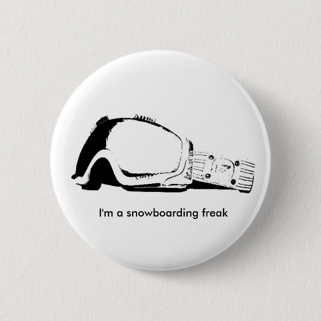 I'm a snowboarding freak 2 inch round button (Front)