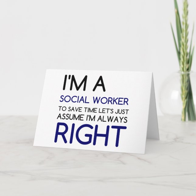I'M A SOCIAL WORKER HOLIDAY CARD (Front)