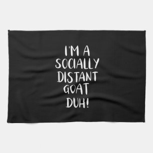 I'm a Socially Distant Goat Funny Halloween Kitchen Towel