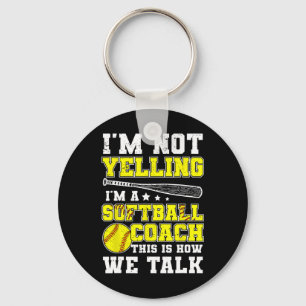 I'm A Softll Coach Funny Softll Coaching Keychain