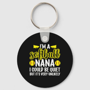 I'm A Softll Nana Grandma Nana Of A Softll Player Keychain
