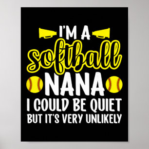 I'm A Softll Nana Grandma Nana Of A Softll Player Poster