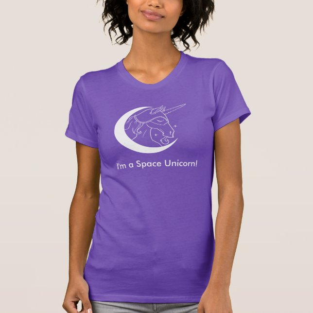 I'm a Space Unicorn tshirt (dark colours) (Front)