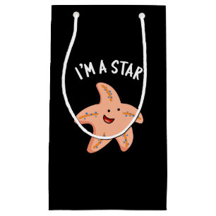 I'm A Star Funny Starfish Pun Dark BG Small Gift Bag