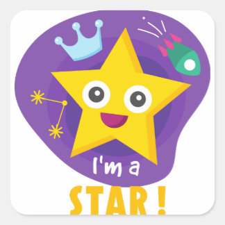 I'm a star square sticker