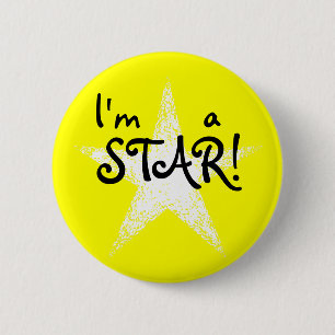 I'm a STAR!   Yellow 2 Inch Round Button