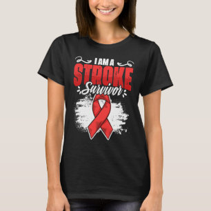 I'm A Stroke Survivor Red Ribbon Stroke Awareness  T-Shirt