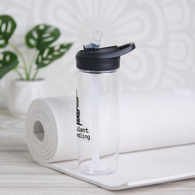I'm a Succulent at Error Handling Sticker - Water Bottle (Yoga)
