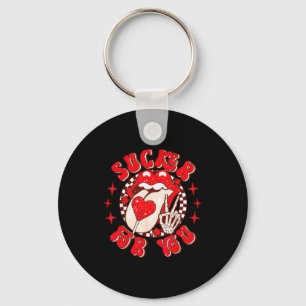 I'm A Sucker For You Candy Heart Love Happy Valent Keychain