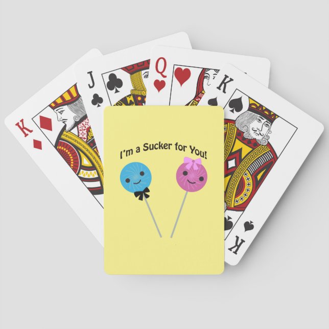 I'm a sucker for you! playing cards (Back)
