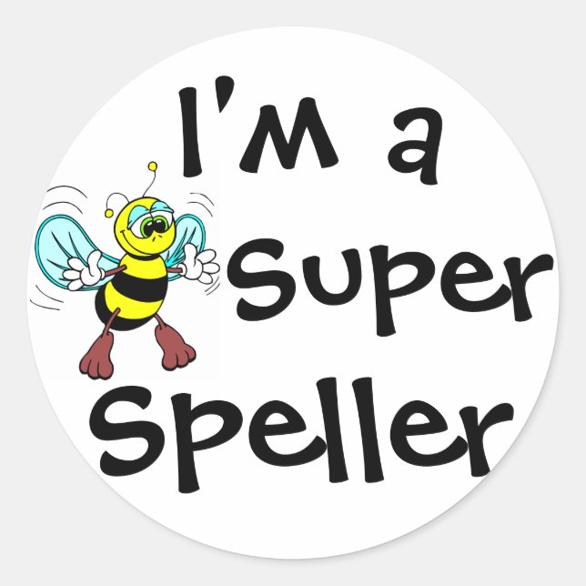 I'm A Super Speller Classic Round Sticker (Front)