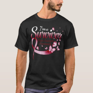 I'm A Survivor Brain Aneurysm Awareness Butterfly  T-Shirt