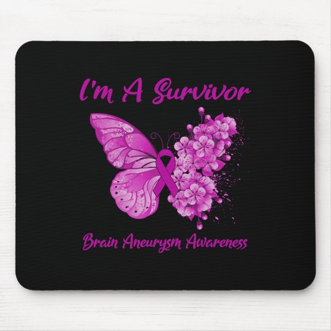 I'm A Survivor Brain Aneurysm Awareness  Mouse Pad (Front)