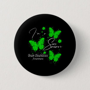 I'm A Survivor Brain Disabilities Awareness Butter 2 Inch Round Button