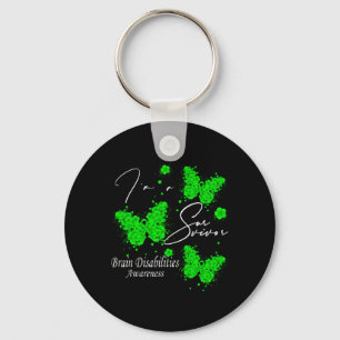 I'm A Survivor Brain Disabilities Awareness Butter Keychain
