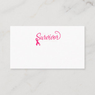 I'm A Survivor Breast Cancer Awareness Business Card