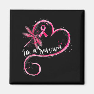 Im A Survivor Breast Cancer Awareness Dragonfly He Magnet