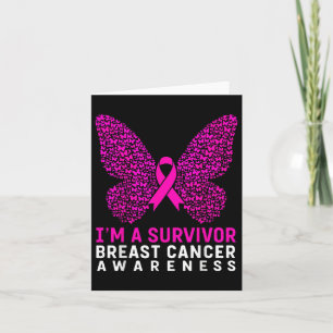 Im A Survivor Breast Cancer Awareness Women Pink R Card