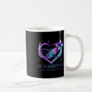 I'm A Survivor Butterfly Heart Suicide Prevention Coffee Mug