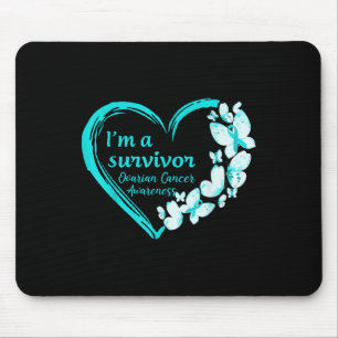 Im A Survivor Butterfly Ovarian Cancer Awareness W Mouse Pad