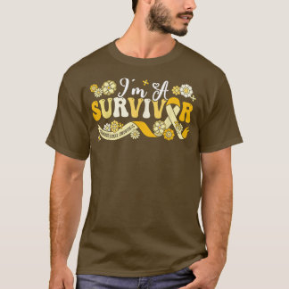 I'm A Survivor Childhood Cancer Awareness Support  T-Shirt