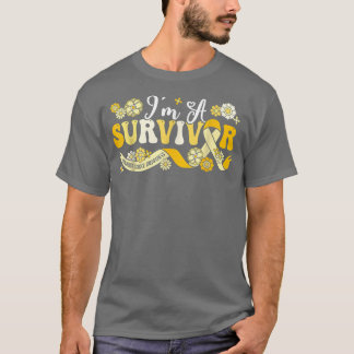 I'm A Survivor Childhood Cancer Awareness Support  T-Shirt