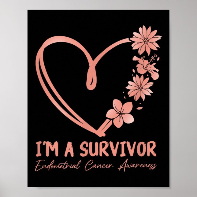 Im A Survivor. Endometrial Cancer Awareness  Poster (Front)