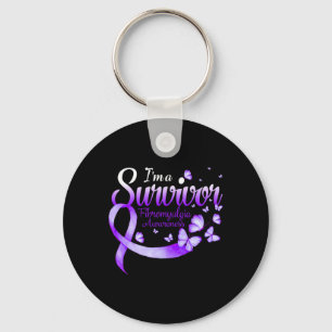 I'm A Survivor Fibromyalgia Awareness Butterfly 1 Keychain