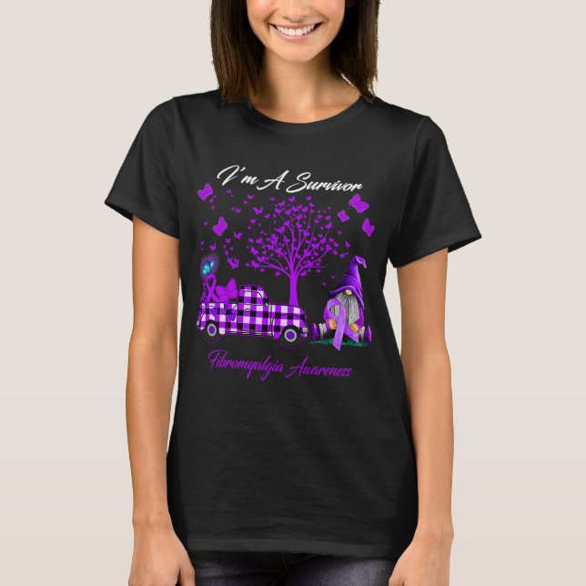 I'm A Survivor Fibromyalgia Awareness Gifts  T-Shirt (Front)