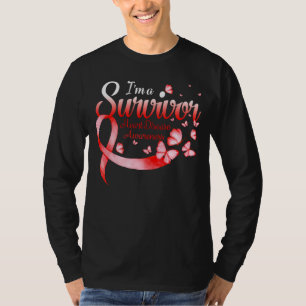 I'm A Survivor Heart Disease Awareness Butterfly R T-Shirt