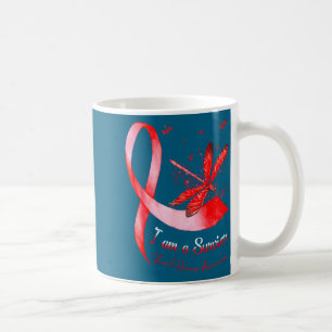 I'm A Survivor Heart Disease Awareness Month Red R Coffee Mug