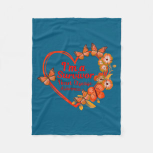 I'm A Survivor Heart Disease Awareness Red Butterf Fleece Blanket