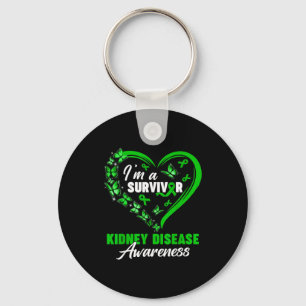 Im A Survivor Kidney Disease Awareness Green Butte Keychain